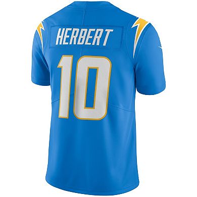 Men's Nike Justin Herbert Powder Blue Los Angeles Chargers Vapor Limited Jersey