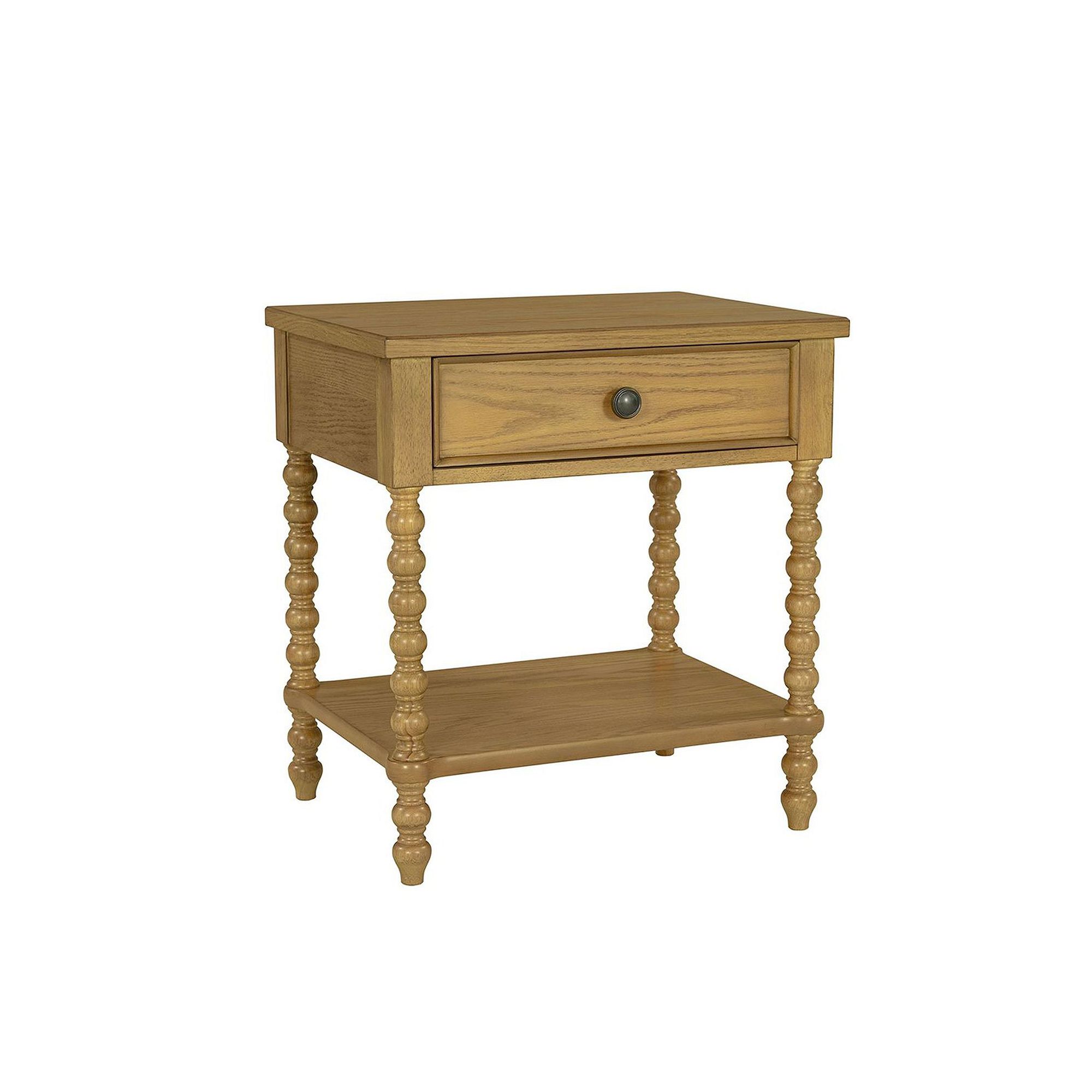Madison Park Signature Beckett Turned Wood Spindle Nightstand, Natural