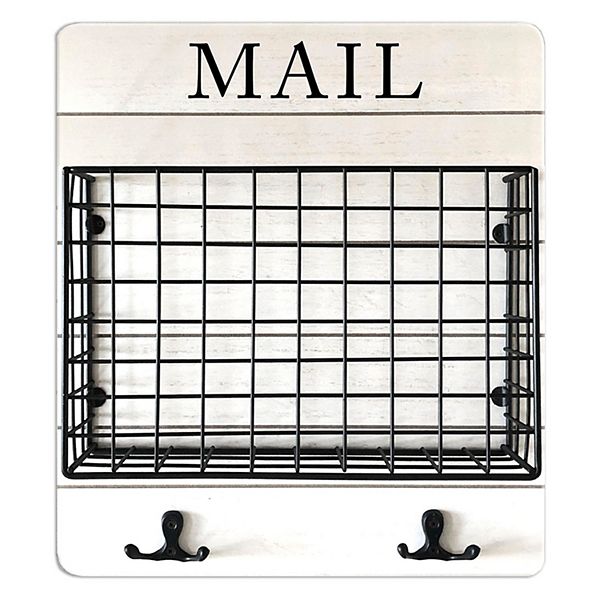 Belle Maison 2Hook Mail Bin Wall Decor