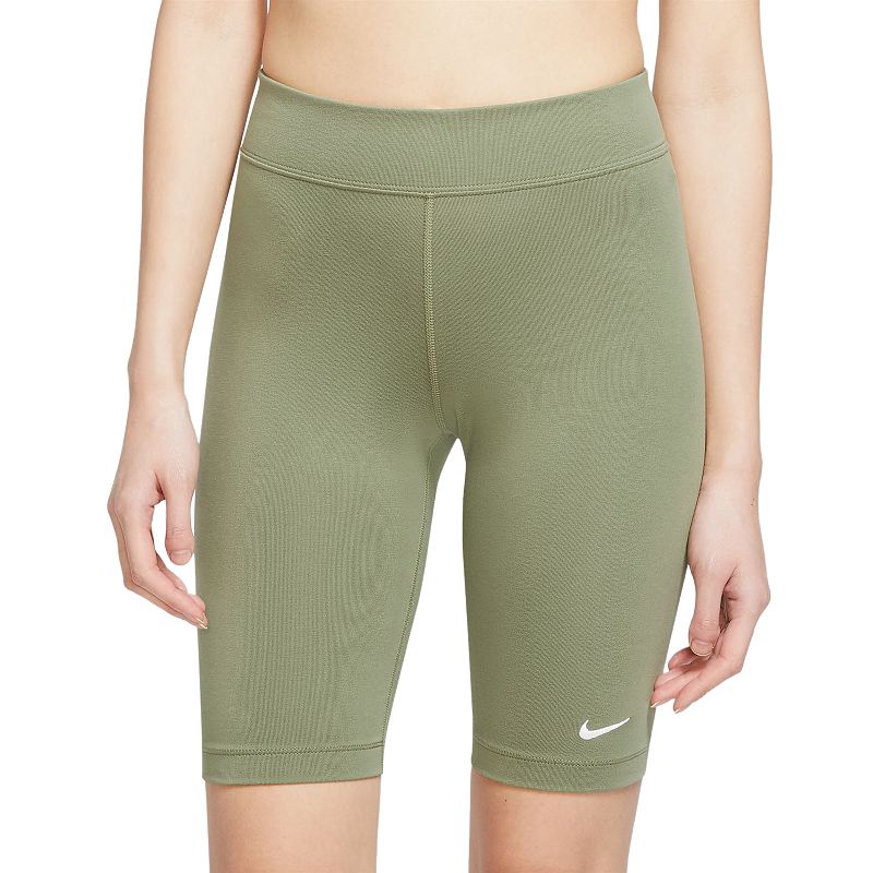 Womens Nike Sportswear Essential Bike Shorts, Size: XS, Lt Green