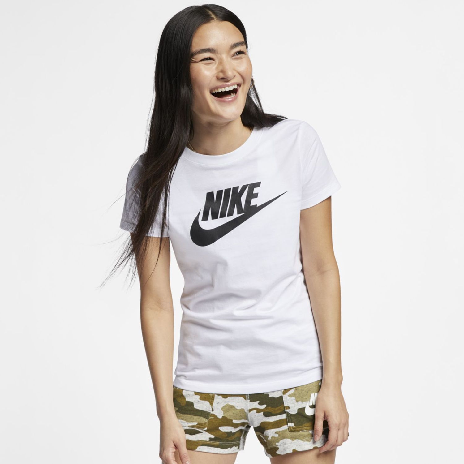 ladies white nike t shirt