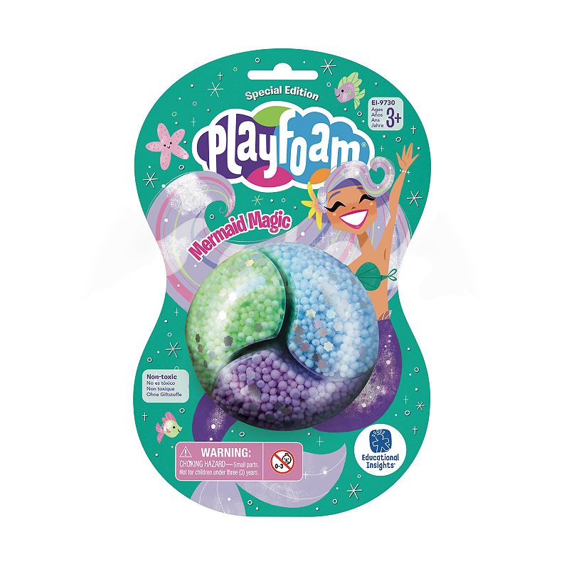 Educational Insights Playfoam 12-Pack Jumbo Mermaid Magic, Multicolor