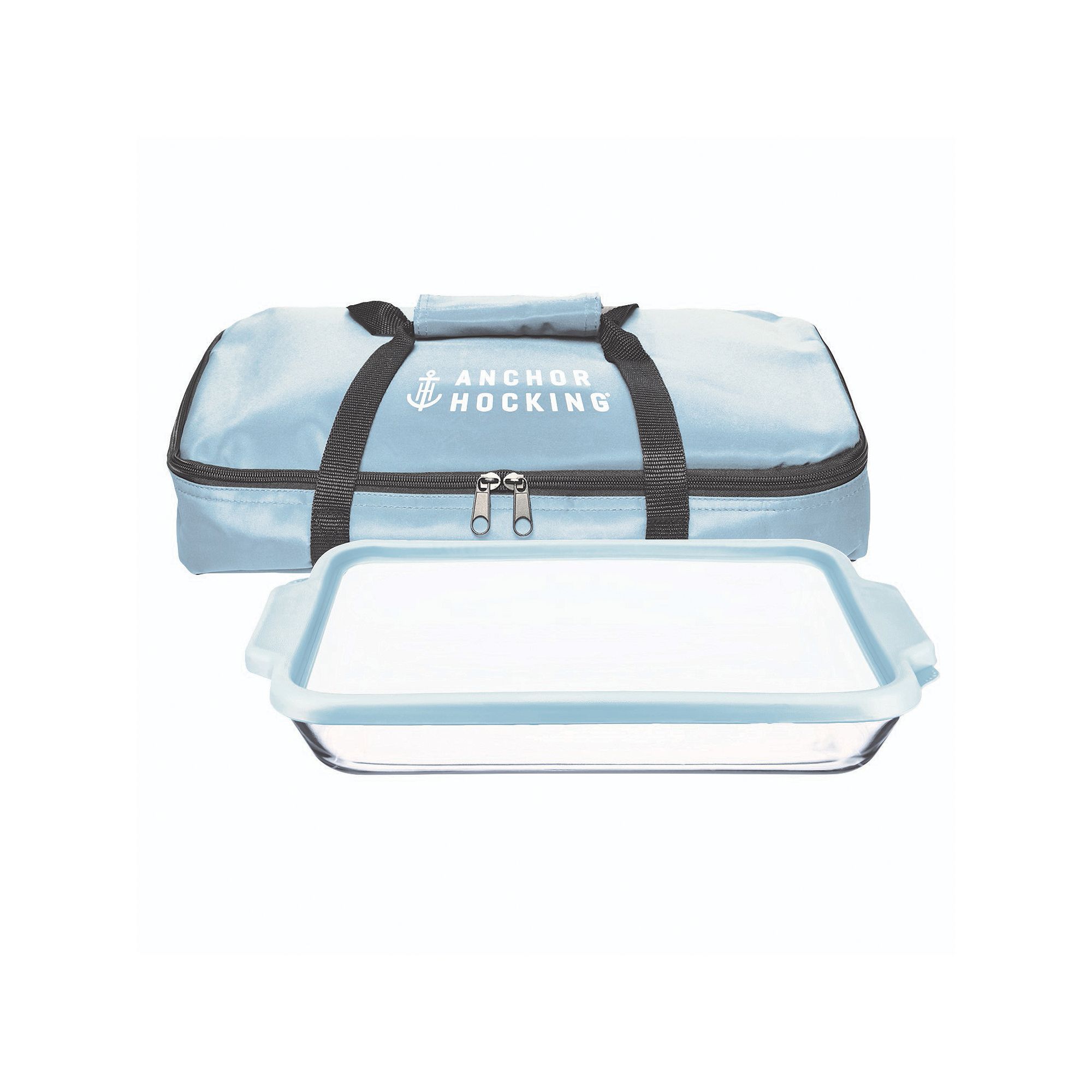 Anchor Hocking 3-pc. Glass Casserole Dish & Tote Set, Blue