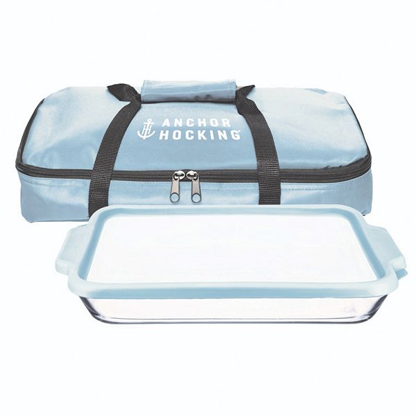 Anchor Hocking 3 pc. Glass Casserole Dish Tote Set