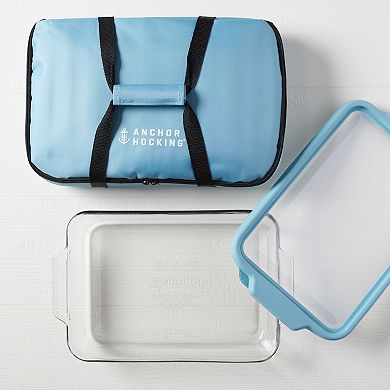 Anchor Hocking 3-pc. Glass Casserole Dish & Tote Set
