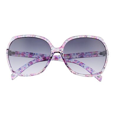 Women's Nine West 61mm Rounded Vented Rectangle Sunglasses