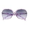 Women's Nine West 61mm Floral Rounded Vented Rectangle Sunglasses