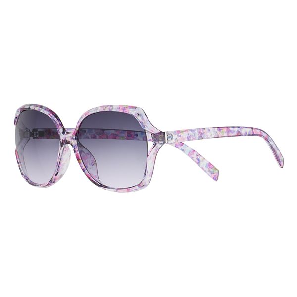 Women's Nine West 61mm Rounded Vented Rectangle Sunglasses - Blue