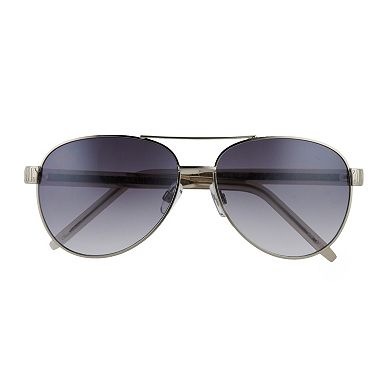 Women's Nine West 58mm Metal Aviator with Textured Wire Core Sunglasses
