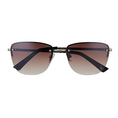 Women's Nine West 57mm Semi-Rimless Rectangle Sunglasses