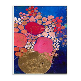 Stupell Home Decor Abstract Whimsical Flower Vase Plaque Wall Art