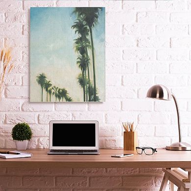 Stupell Home Decor Soft Tropical Palm Trees in a Row Wall Art