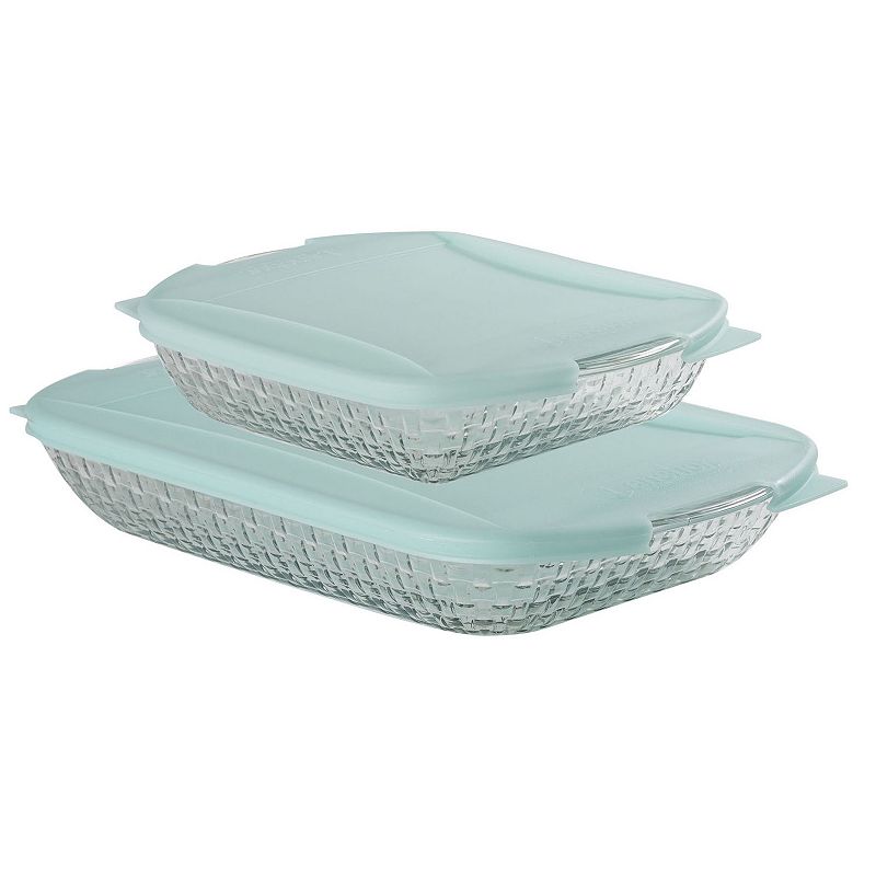 Anchor Hocking 4-pc. Basketweave Ovenware Set, Multi (missing 1 piece ) 
