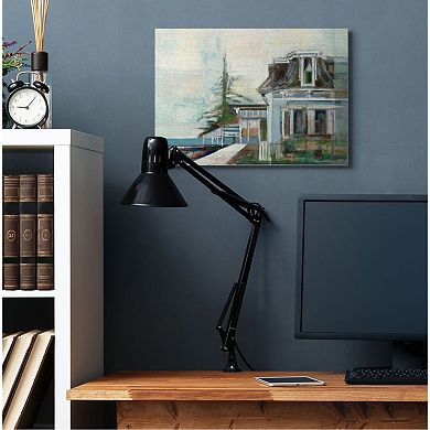 Stupell Home Decor Soft Pastel Lake Architecture Landscape Canvas Wall Art