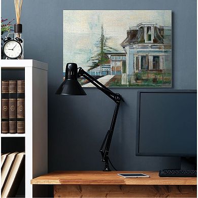 Stupell Home Decor Soft Pastel Lake Architecture Landscape Canvas Wall Art