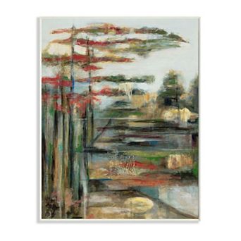 Stupell Home Decor Abstract Landscape Plaque Wall Art