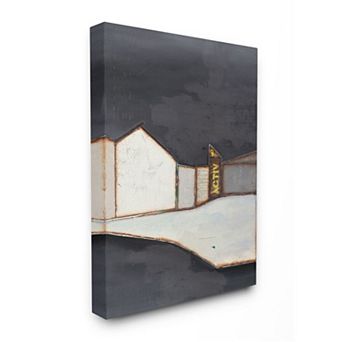 Stupell Home Decor Abstract Geometric Shape Urban Architecture Landscape Canvas Wall Art