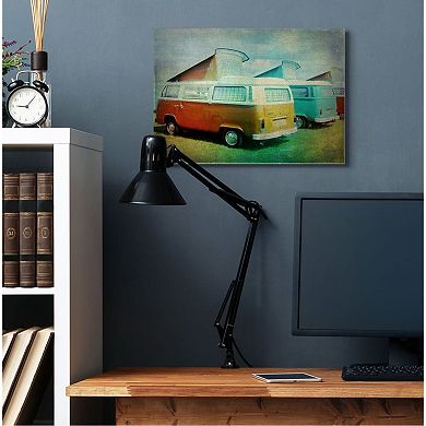 Stupell Home Decor Vintage Automobiles with Iconic Van Design Canvas Wall Art