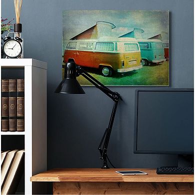 Stupell Home Decor Vintage Automobiles with Iconic Van Design Canvas Wall Art