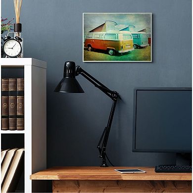 Stupell Home Decor Vintage Summer Automobiles with Iconic Van Design Wall Art