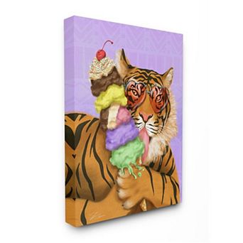 Stupell Home Decor Glamour Tiger Canvas Wall Art