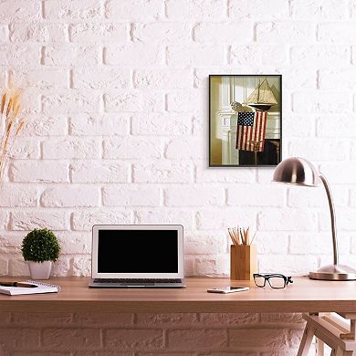 Stupell Home Decor Nautical Americana Mantle Wall Art