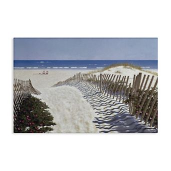 Stupell Home Decor Fenced Pathway to Beach Canvas Wall Art