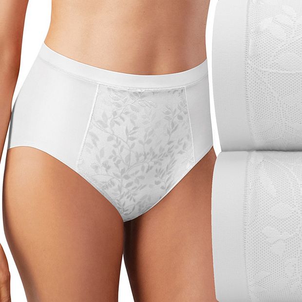 Bali 3-Pair Women's Brief Underwear Panties Stretch Nylon Microfiber (A) ~  8/9