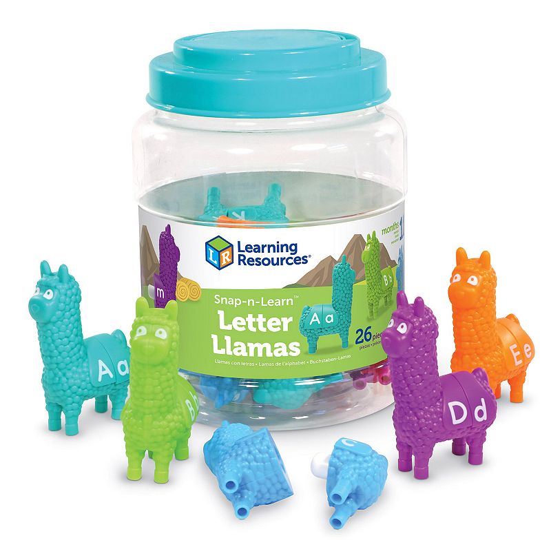 Learning Resources Snap-n-Learn Letter Llamas, Multicolor