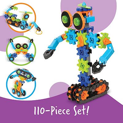 Learning Resources Gears! Gears! Gears! Robots en Mouvement Ensemble de Construction - 116 Pcs, 5 Ans et Plus, Jouet Robot, Jouets STIM pour Enfants, Robots pour Enfants