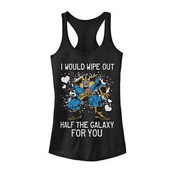 Juniors' Marvel Thanos Half The Galaxy Valentine Tank Top