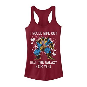 Juniors' Marvel Thanos Half The Galaxy Valentine Tank Top