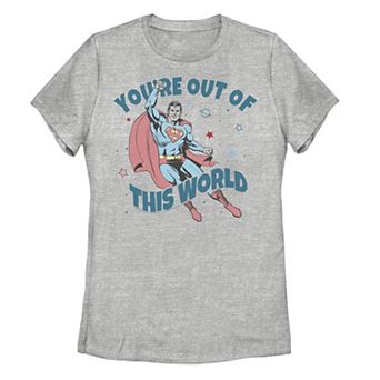 Juniors' DC Comics Valentine's Day Superman You're Out of This World Graphic Tee