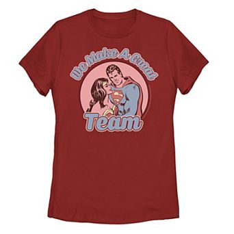Juniors' DC Comics Valentine's Day Justice League Make A Great Team Graphic Tee