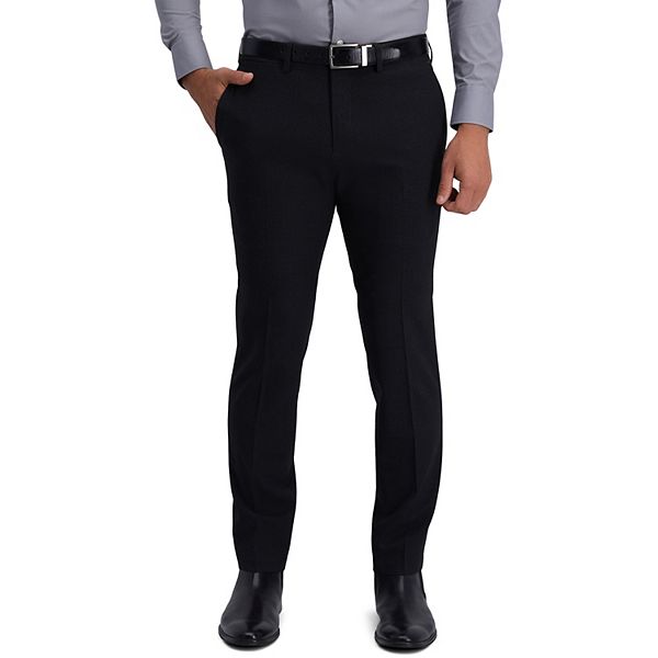 Men's J.M. Haggar Heather Houndstooth UltraSlim Fit FlatFront Dress Pants
