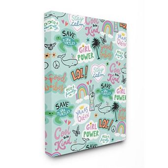 Stupell Home Decor Modern Day Tween Phrases Canvas Wall Art