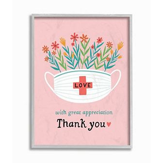 Stupell Home Decor With Great Appreciation Phrase for Healthcare Workers Framed Wall Art