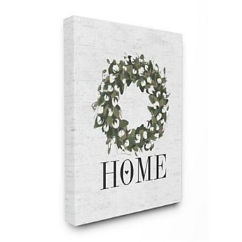 Stupell Home Decor Country Home Wreath Charming Farm Design Wall Art