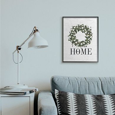 Stupell Home Decor Country Home Wreath Charming Farm Design Framed Wall Art