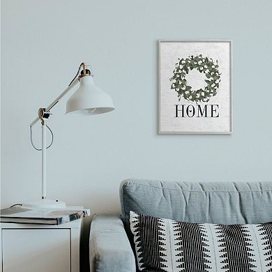 Stupell Home Decor Country Home Wreath Charming Farm Design Framed Wall Art