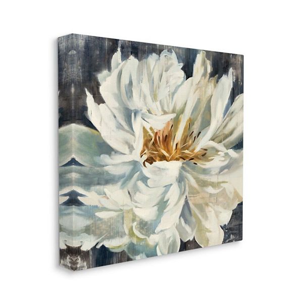 Stupell Home Decor Blooming White Petals Canvas Wall Art