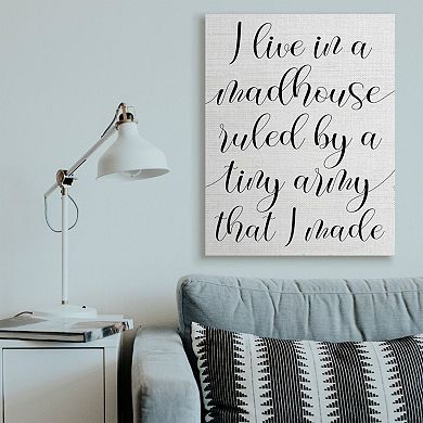 Stupell Home Decor Madhouse Ruled by Children Canvas Wall Art