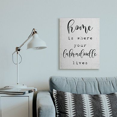 Stupell Home Decor Home is Where Your Labradoodle Lives Canvas Wall Art