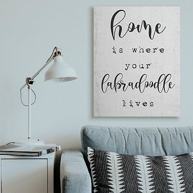 Stupell Home Decor Home is Where Your Labradoodle Lives Canvas Wall Art
