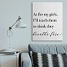 Stupell Home Decor Teach Girls to Breath Fire Canvas Wall Art