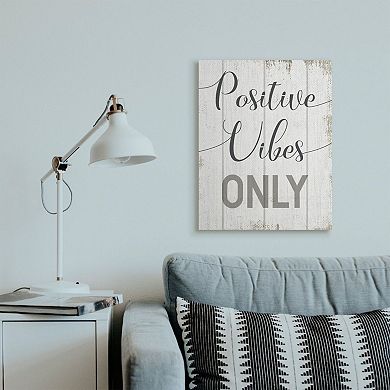 Stupell Home Decor Positive Vibes Only Canvas Wall Art