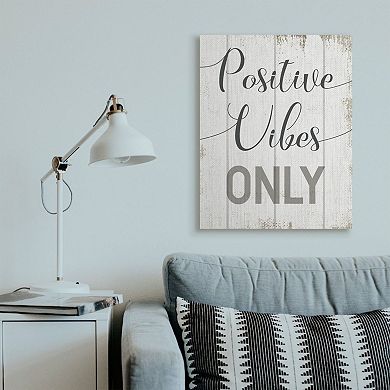 Stupell Home Decor Positive Vibes Only Canvas Wall Art