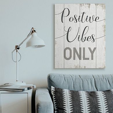 Stupell Home Decor Positive Vibes Only Canvas Wall Art
