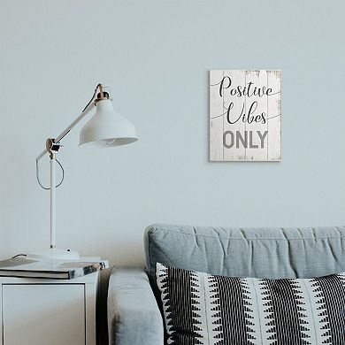 Stupell Home Decor Positive Vibes Only Plaque Wall Art