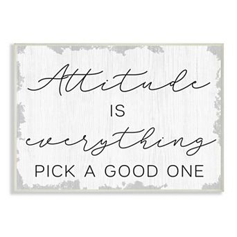 Stupell Home Decor Attitude Is Everything Plaque Wall Art